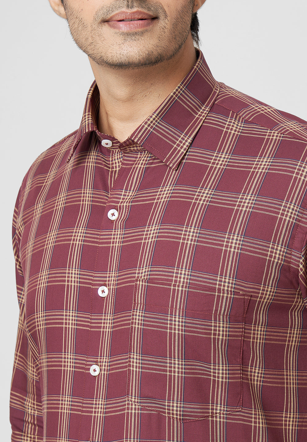 Pure Cotton Formal-Regular Fit Shirt - 40909