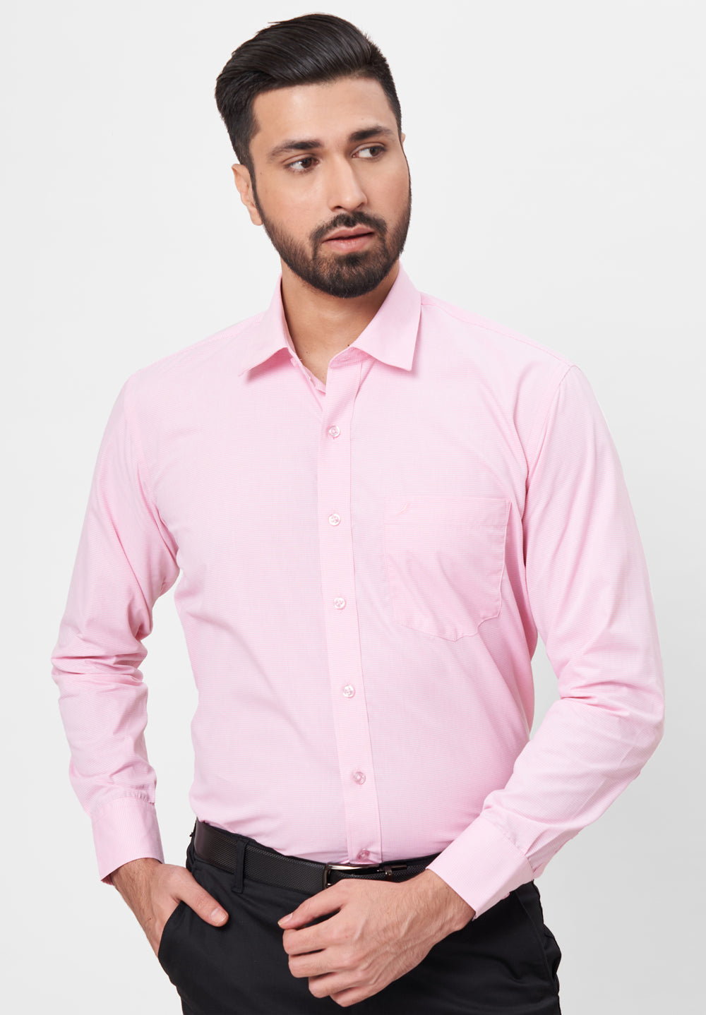 Men Pink Regular Fit Formal Shirt – Cottonking