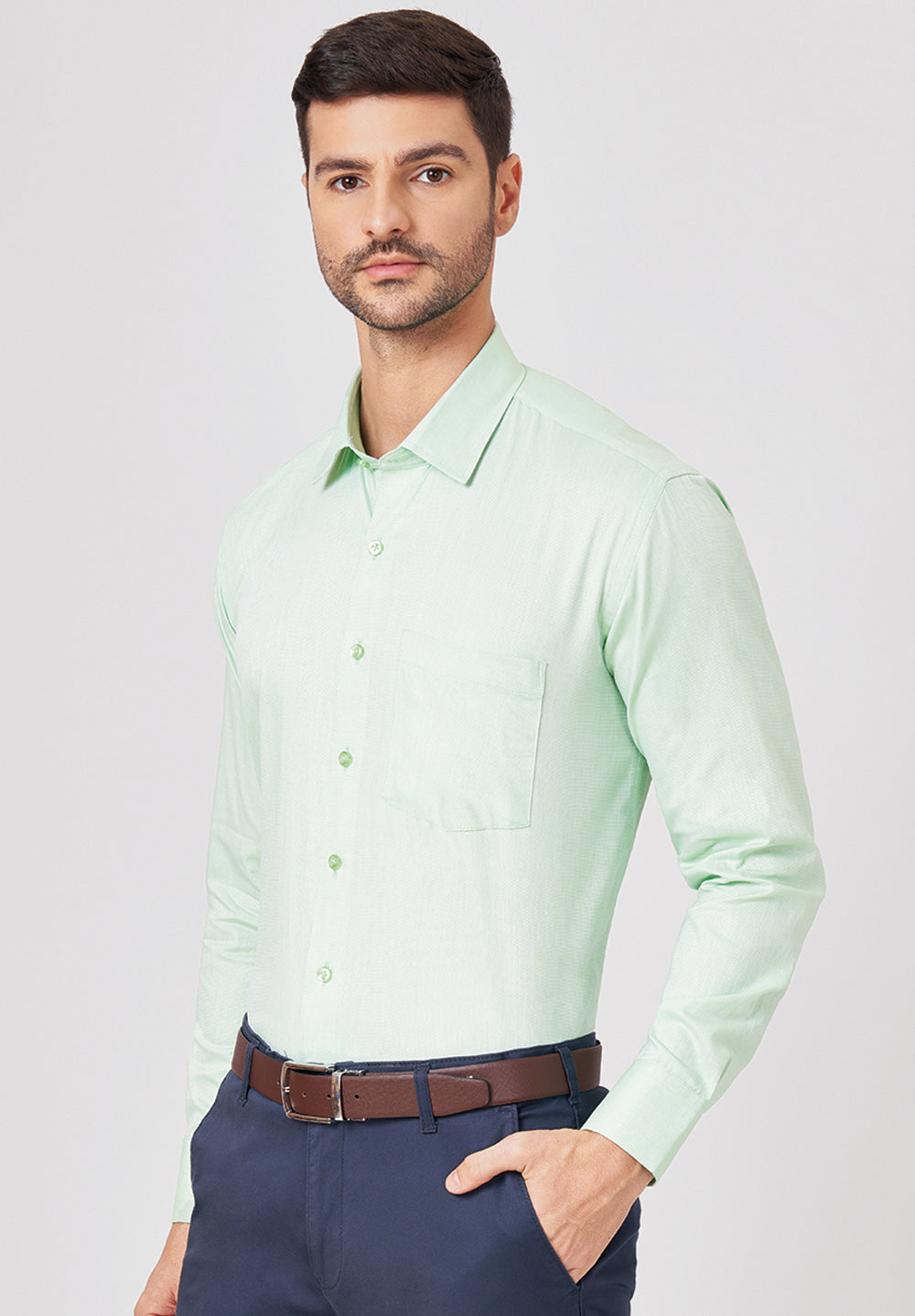 Pure Cotton Formal-Regular Fit Shirt - 43564