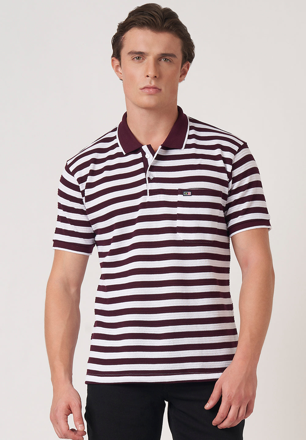 Springfield T-shirt Uomo A Micro Strisce, Vestibilità Comfort, Cotone Morbido, Capo Basic Urbano, Facile Da Abbinare
