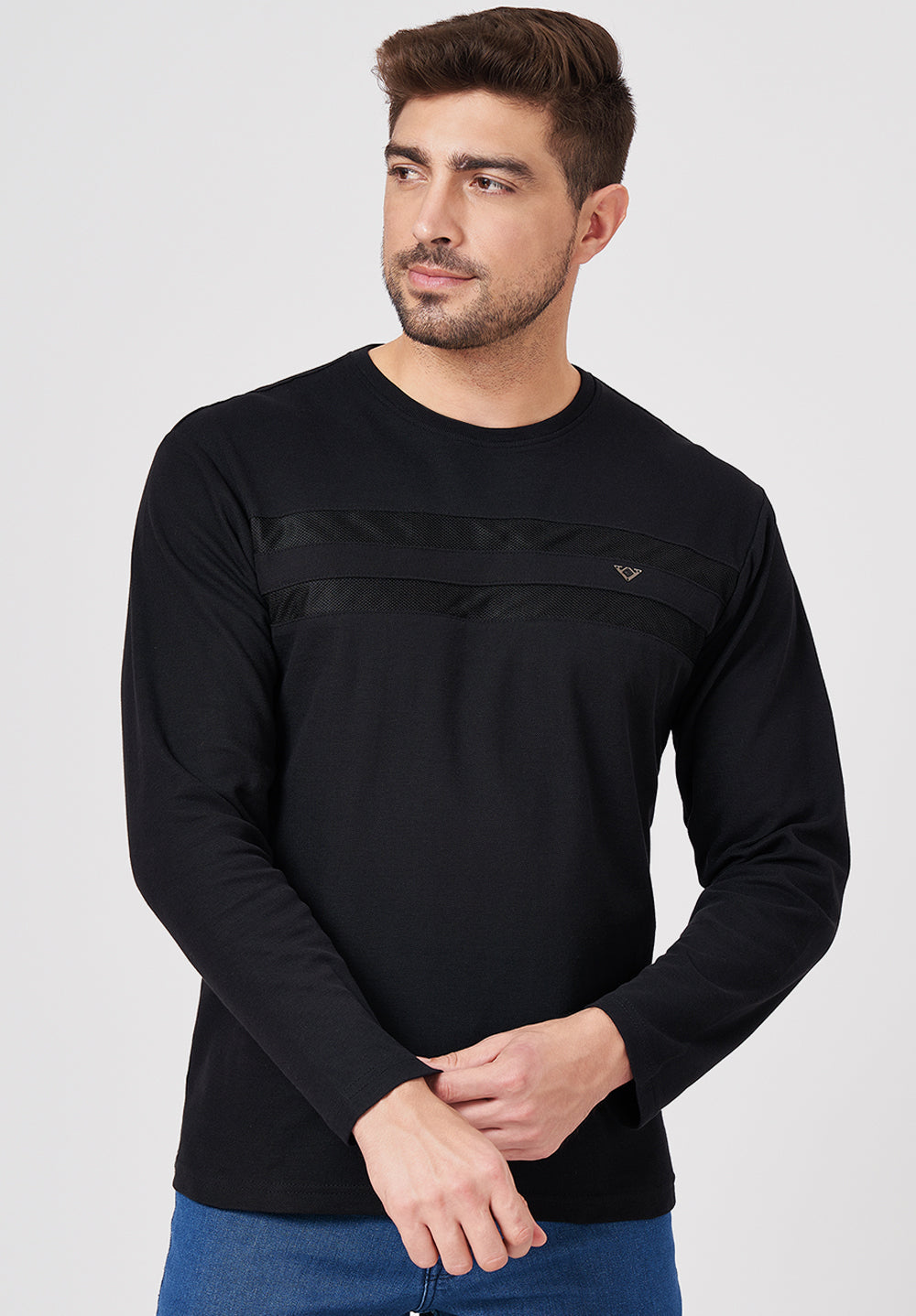 Black Cotton T-Shirt - Main Image
