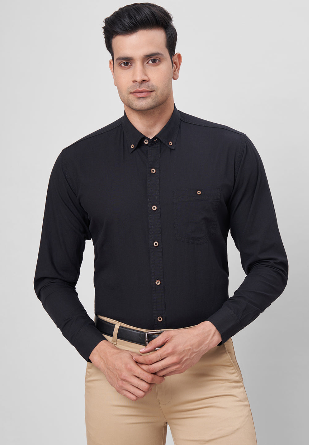 Men Black Slim Fit Formal Shirt – Fashionking Brands Pvt Ltd