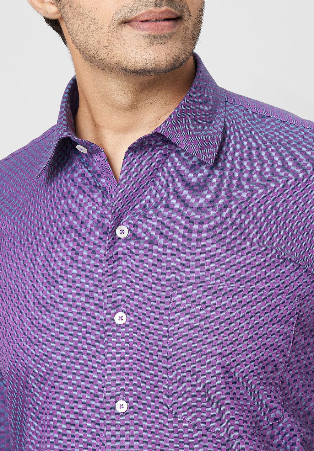 Pure Cotton Formal-Regular Fit Shirt - 39094