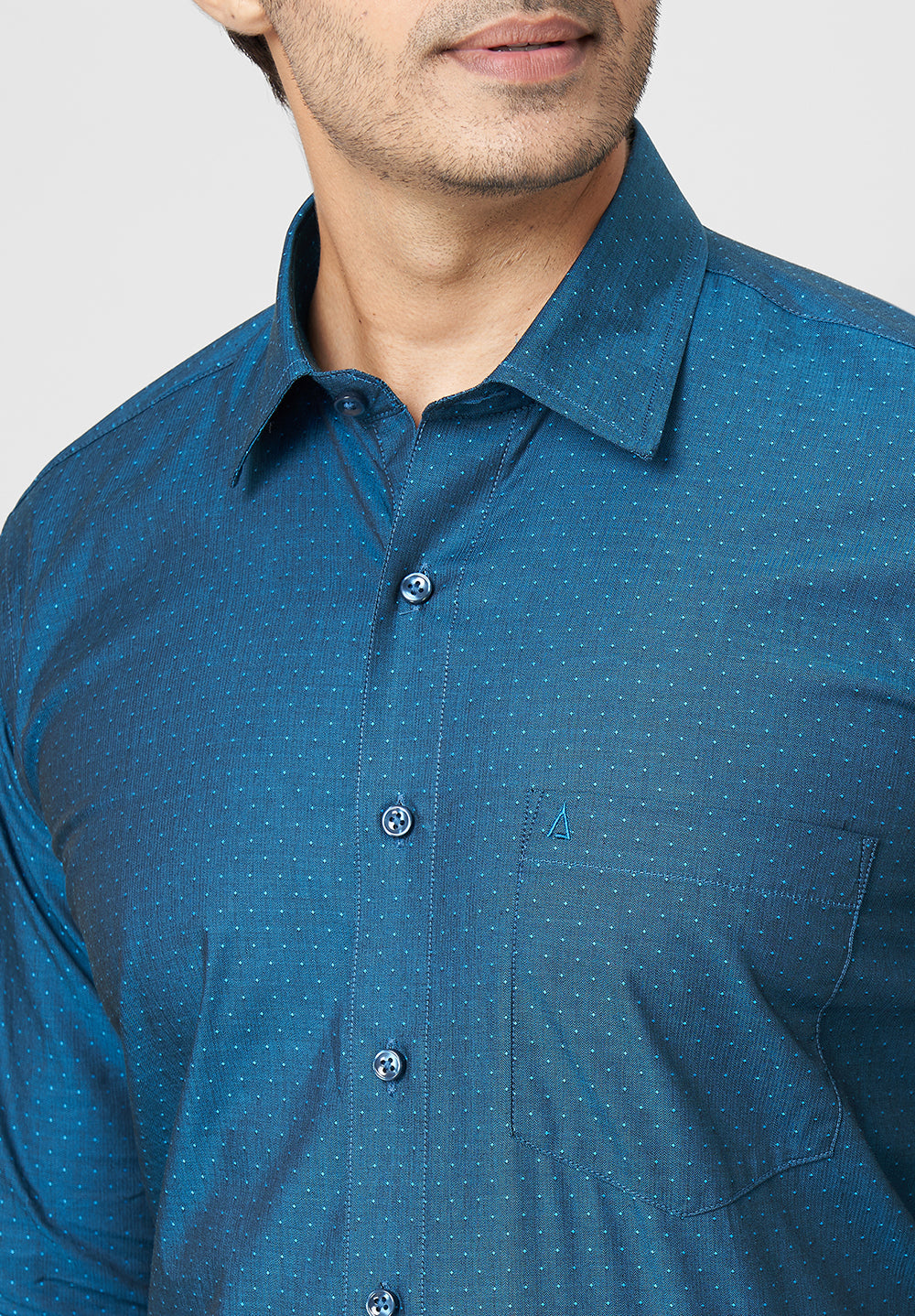 Pure Cotton Formal-Regular Fit Shirt - 39095