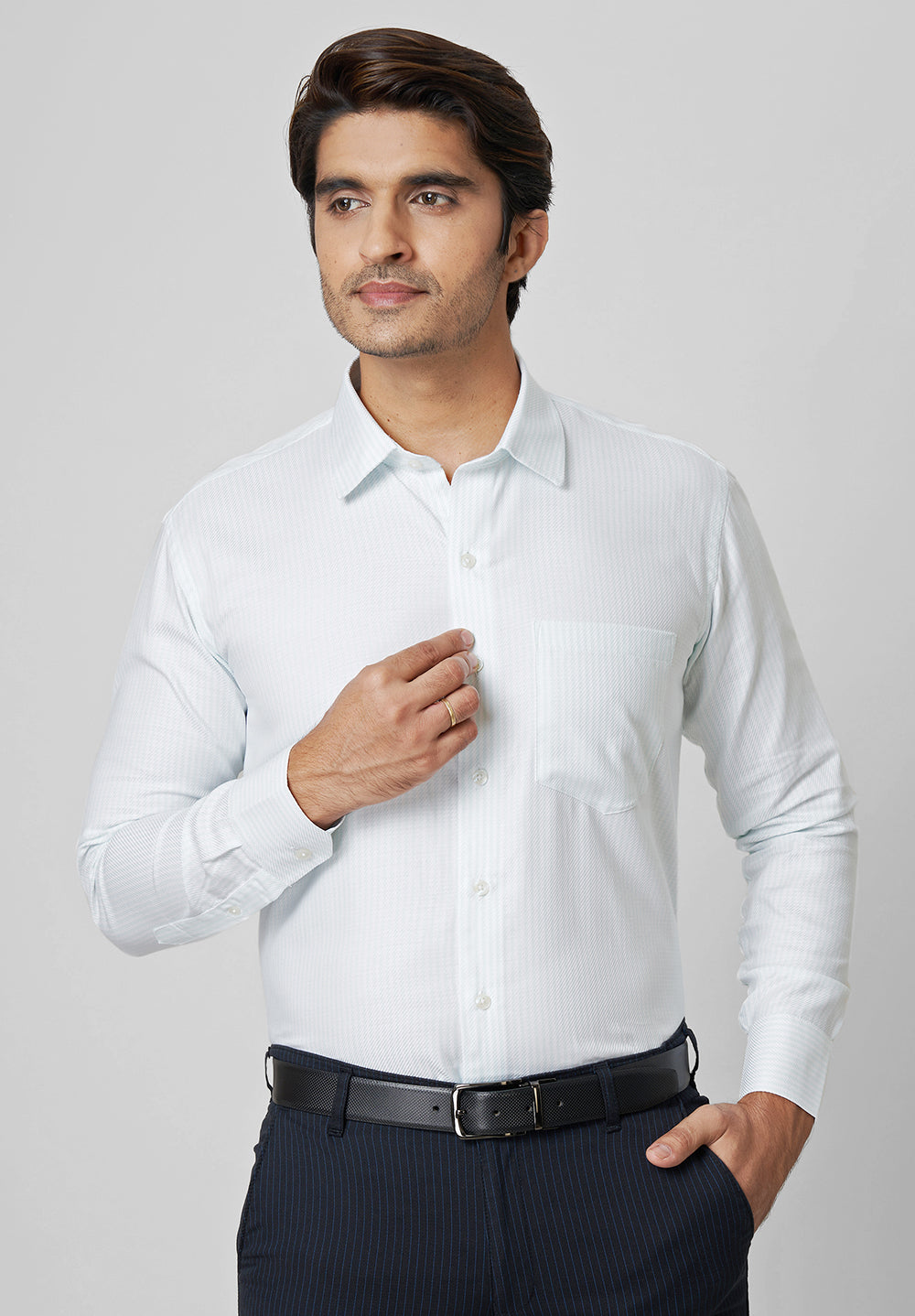 Pure Cotton Formal-Regular Fit Shirt - 39186
