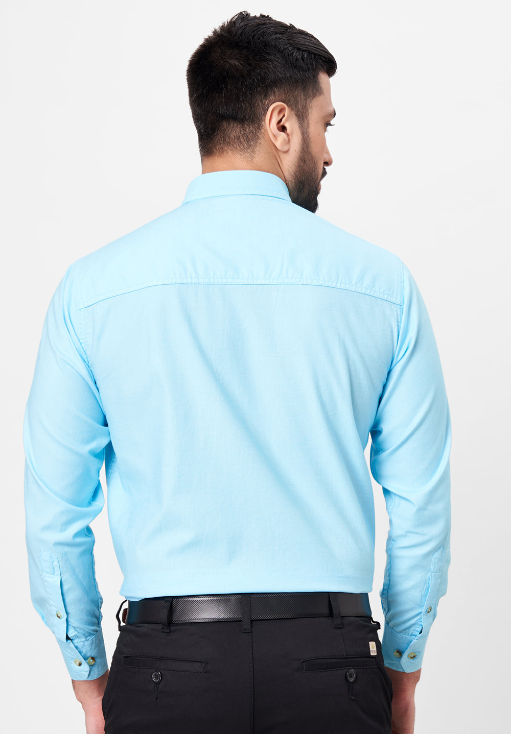 Pure Cotton Semi Formal-Smart Fit Shirt - 42706