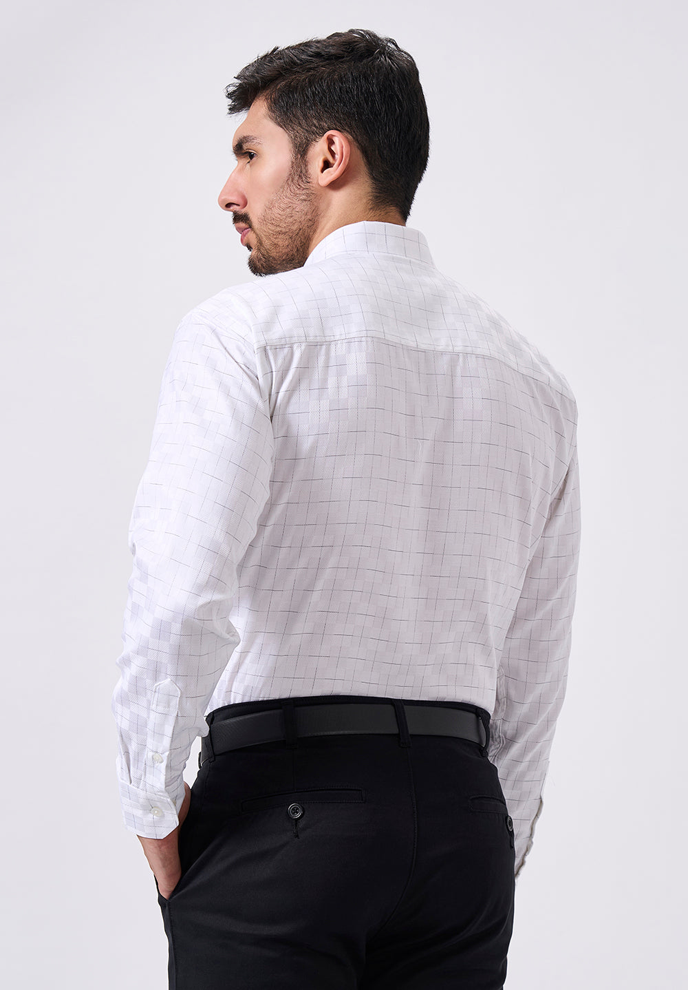 Men White Regular Fit Formal Shirt