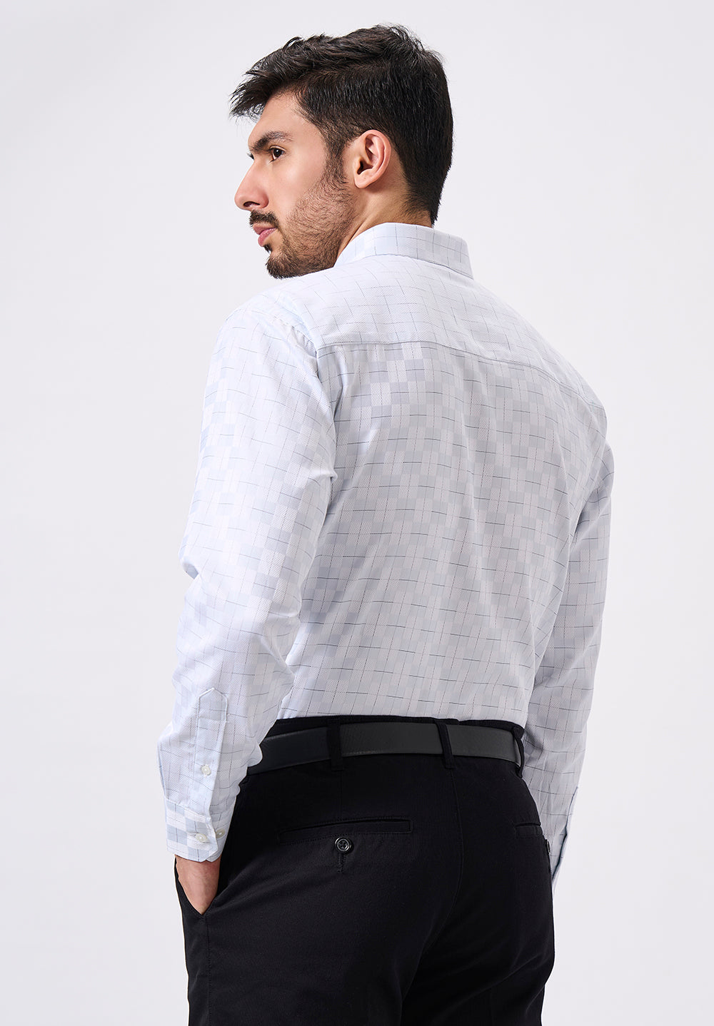 Men Grey Regular Fit Formal Shirt
