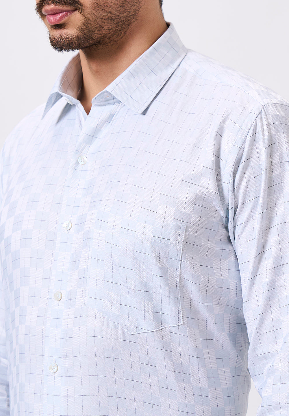 Men Grey Regular Fit Formal Shirt
