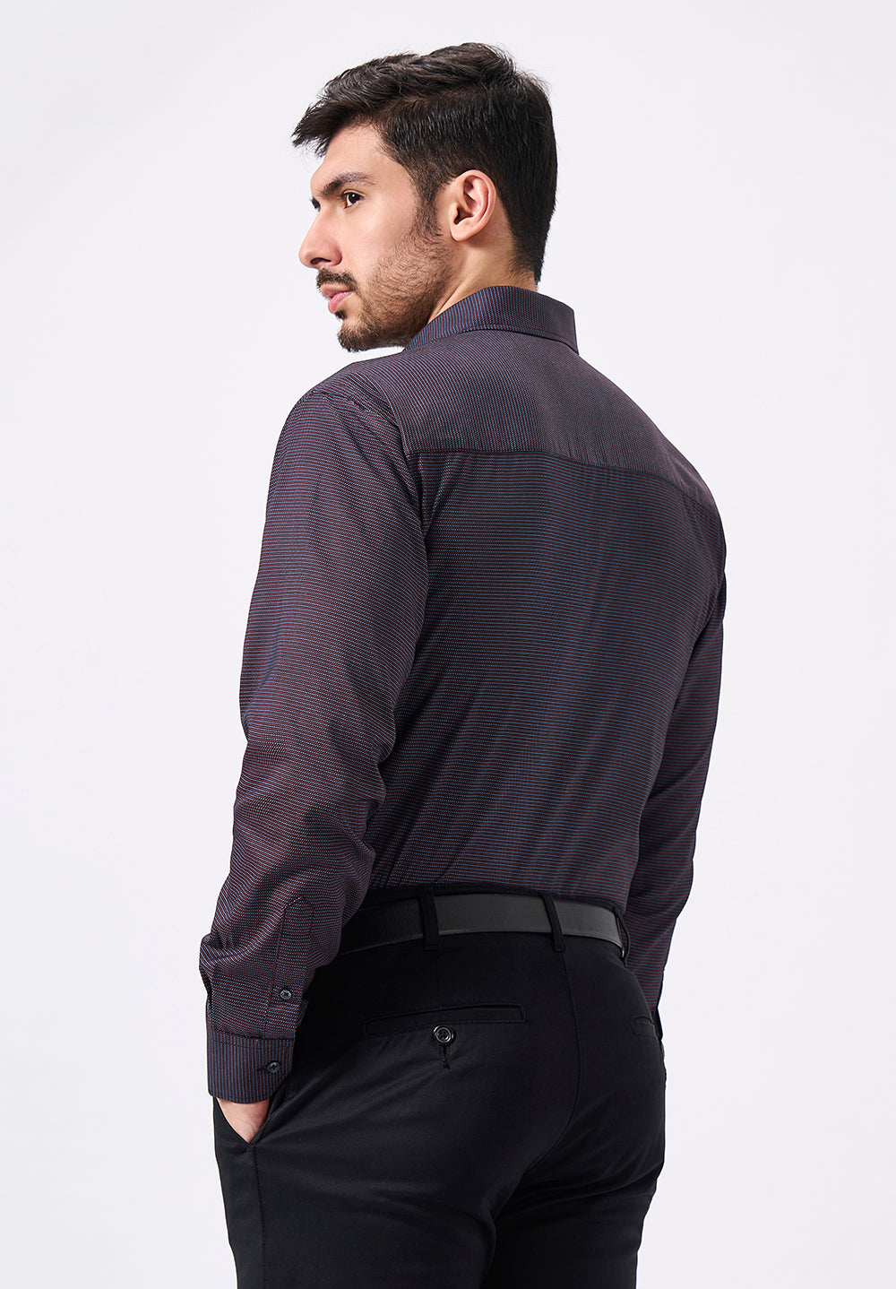 Men Purple Regular Fit Formal Shirt