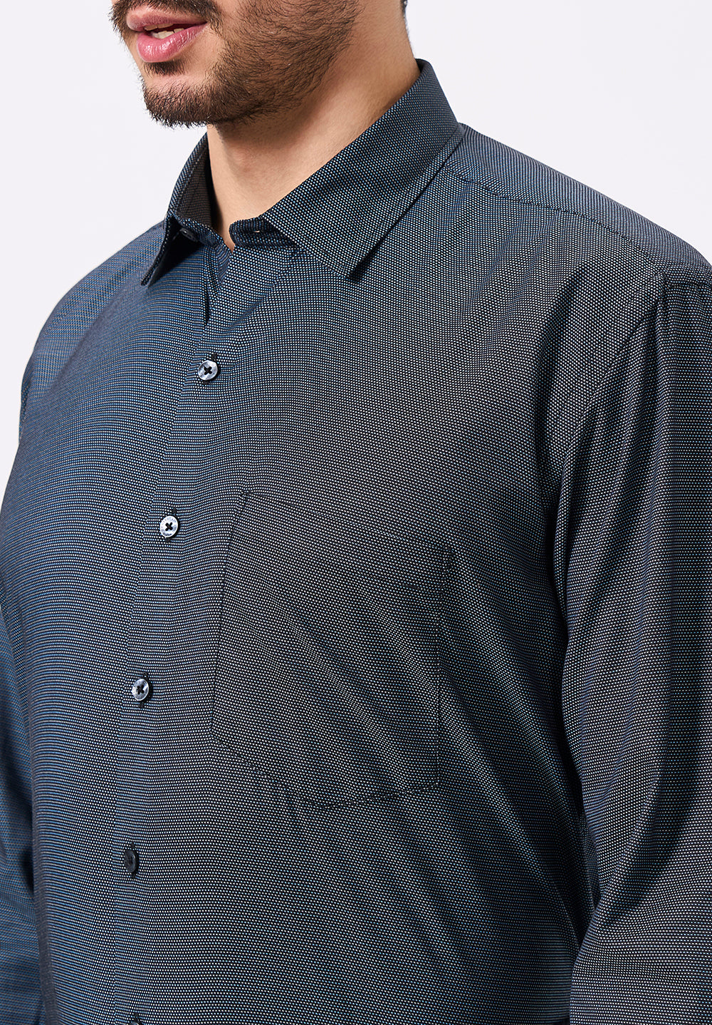 Men Grey Regular Fit Formal Shirt