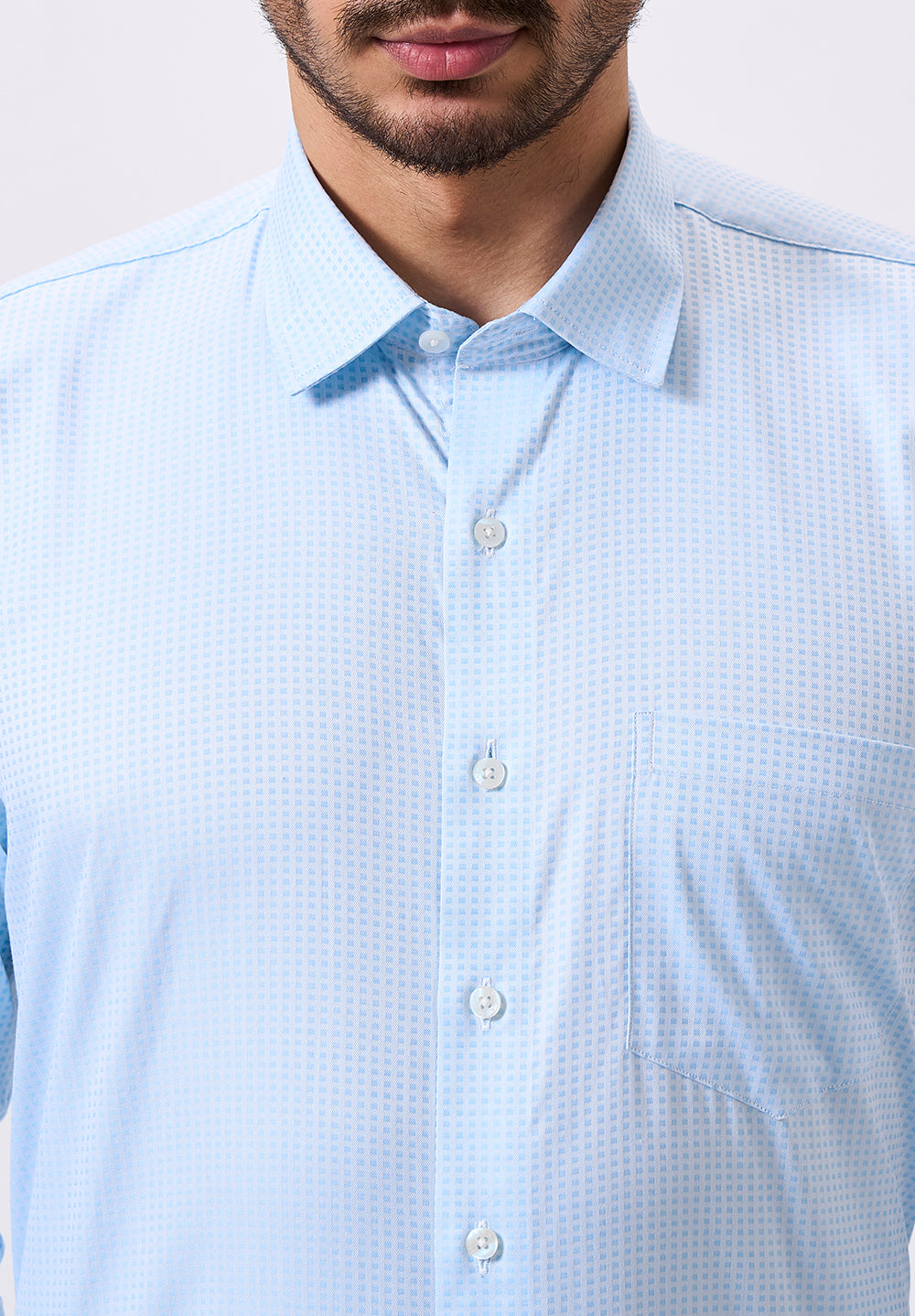 Men Blue Regular Fit Formal Shirt