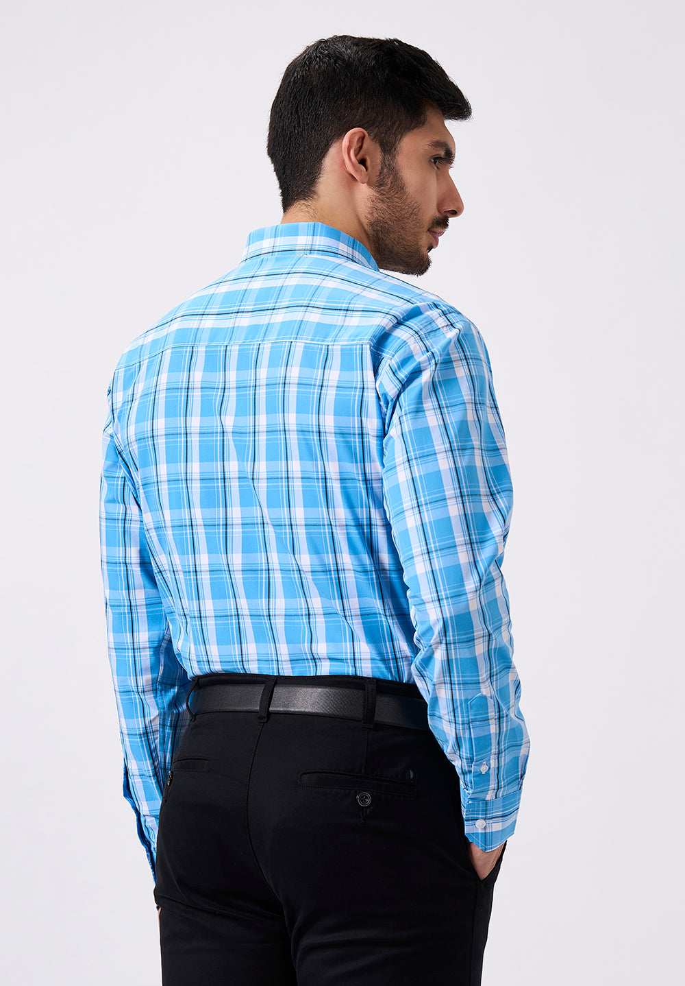 Men Blue Regular Fit Formal Shirt