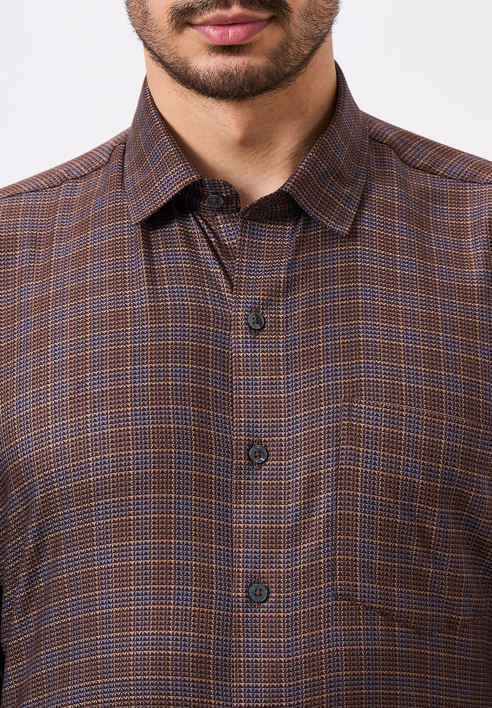 Men Brown Regular Fit Formal Shirt