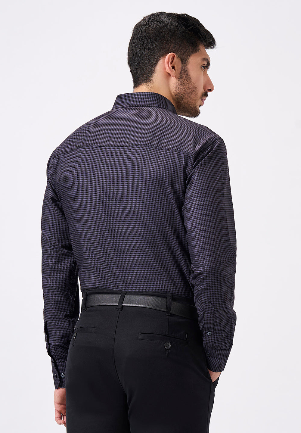 Men Purple Regular Fit Formal Shirt