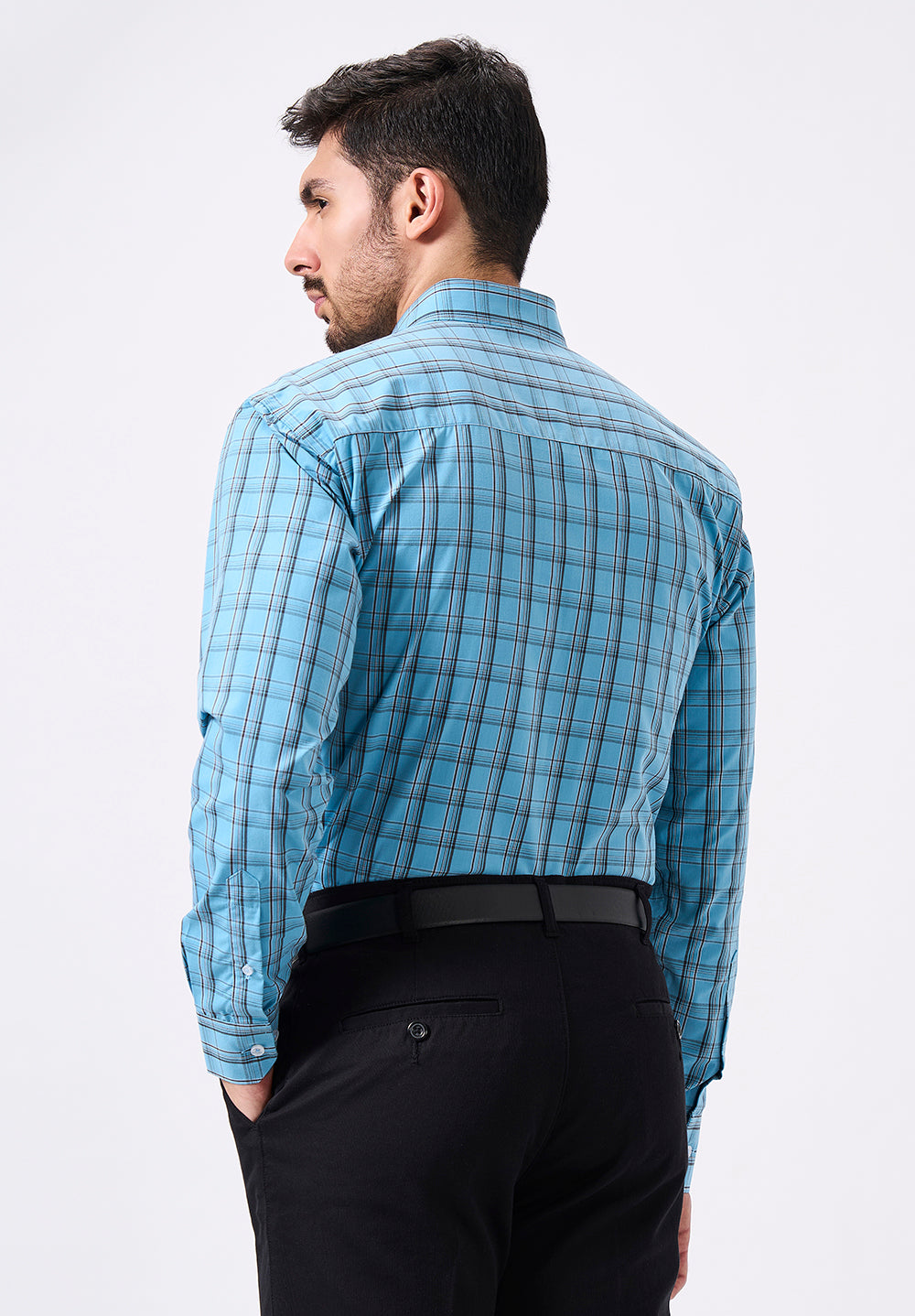 Men Blue Regular Fit Formal Shirt