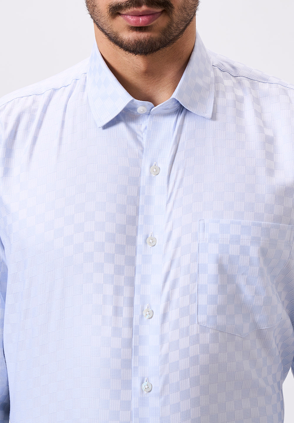 Men Blue Regular Fit Formal Shirt