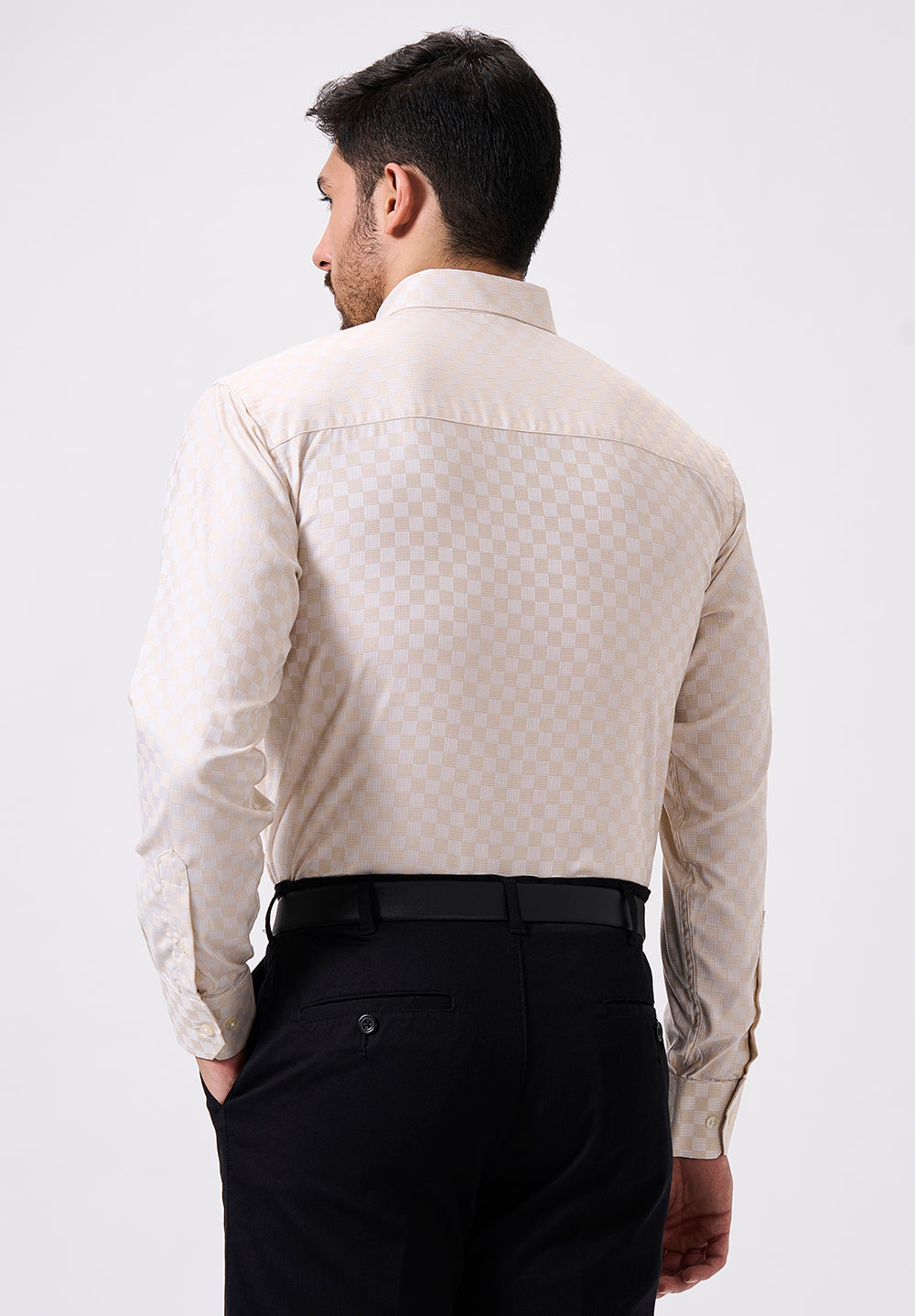 Men Peach Regular Fit Formal Shirt