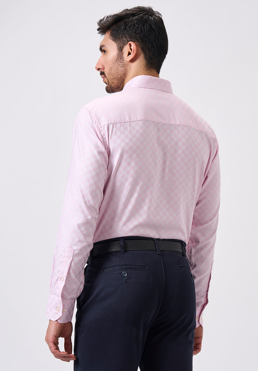 Men Light Pink Regular Fit Formal Shirt