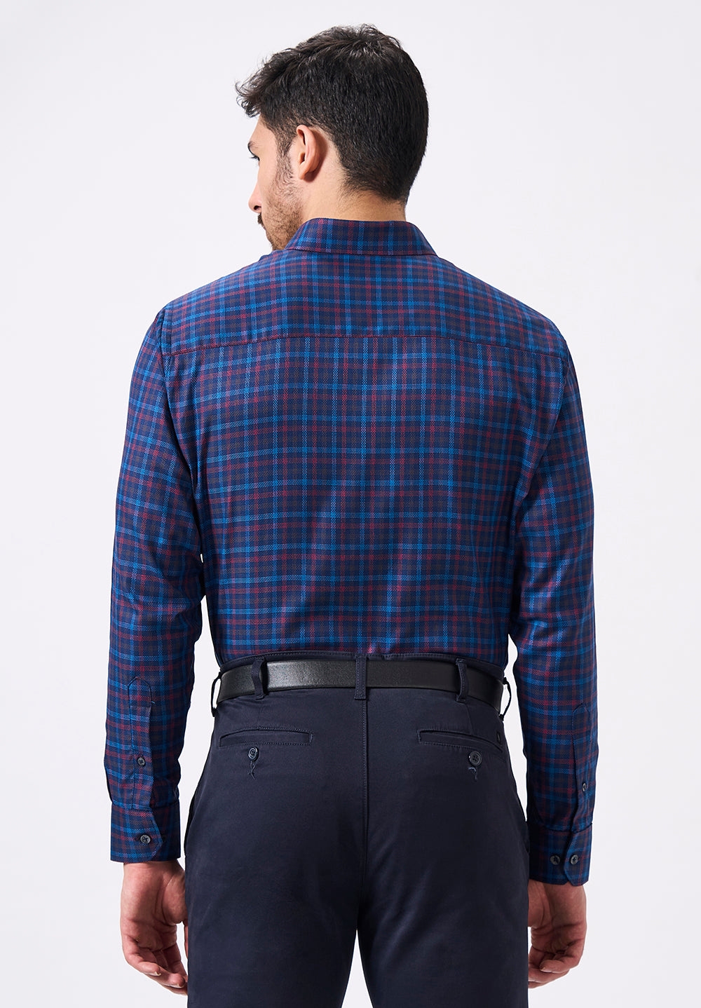 Men Blue Slim Fit Formal Shirt