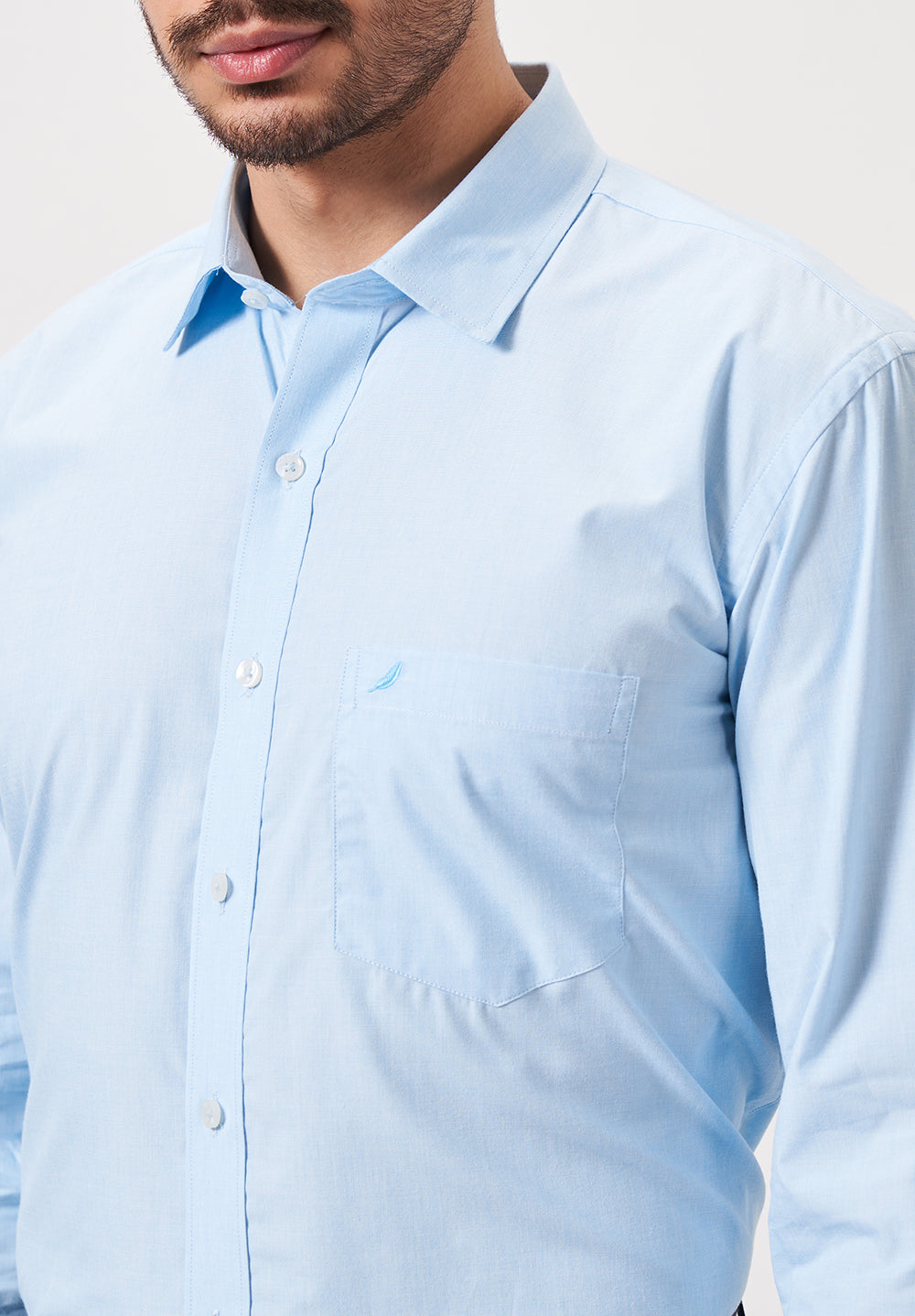 Men Blue Regular Fit Formal Shirt