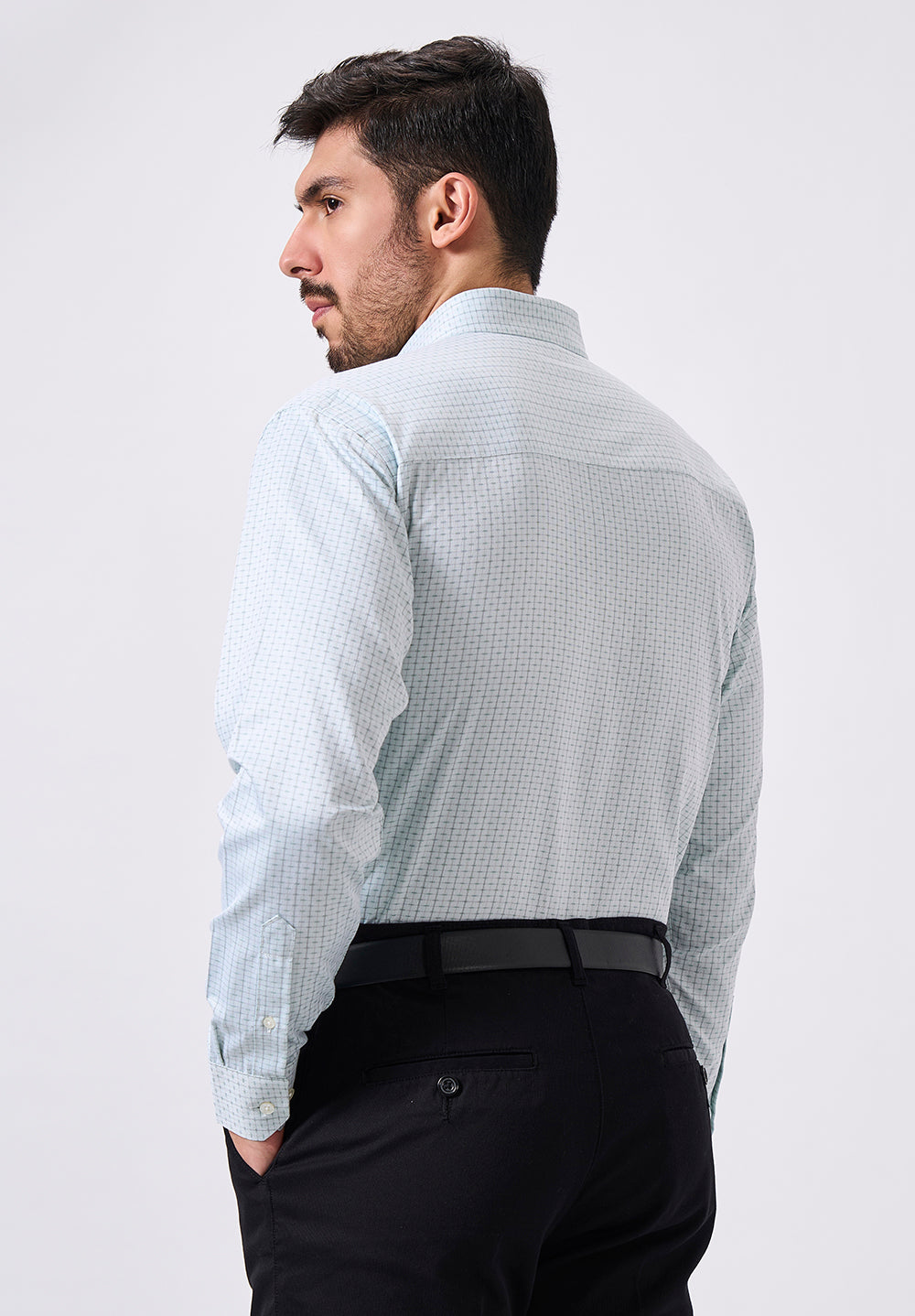 Men Light Blue Regular Fit Formal Shirt