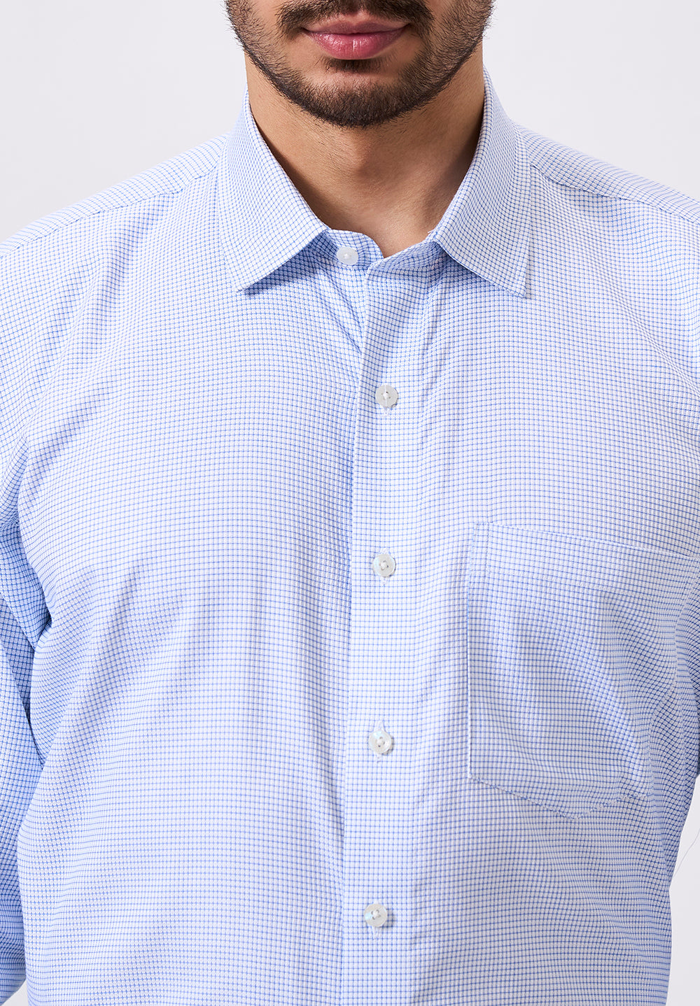 Men Blue Regular Fit Formal Shirt