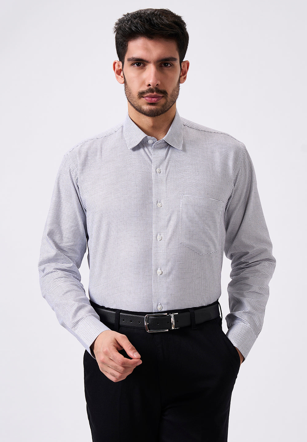 Men White Regular Fit Formal Shirt
