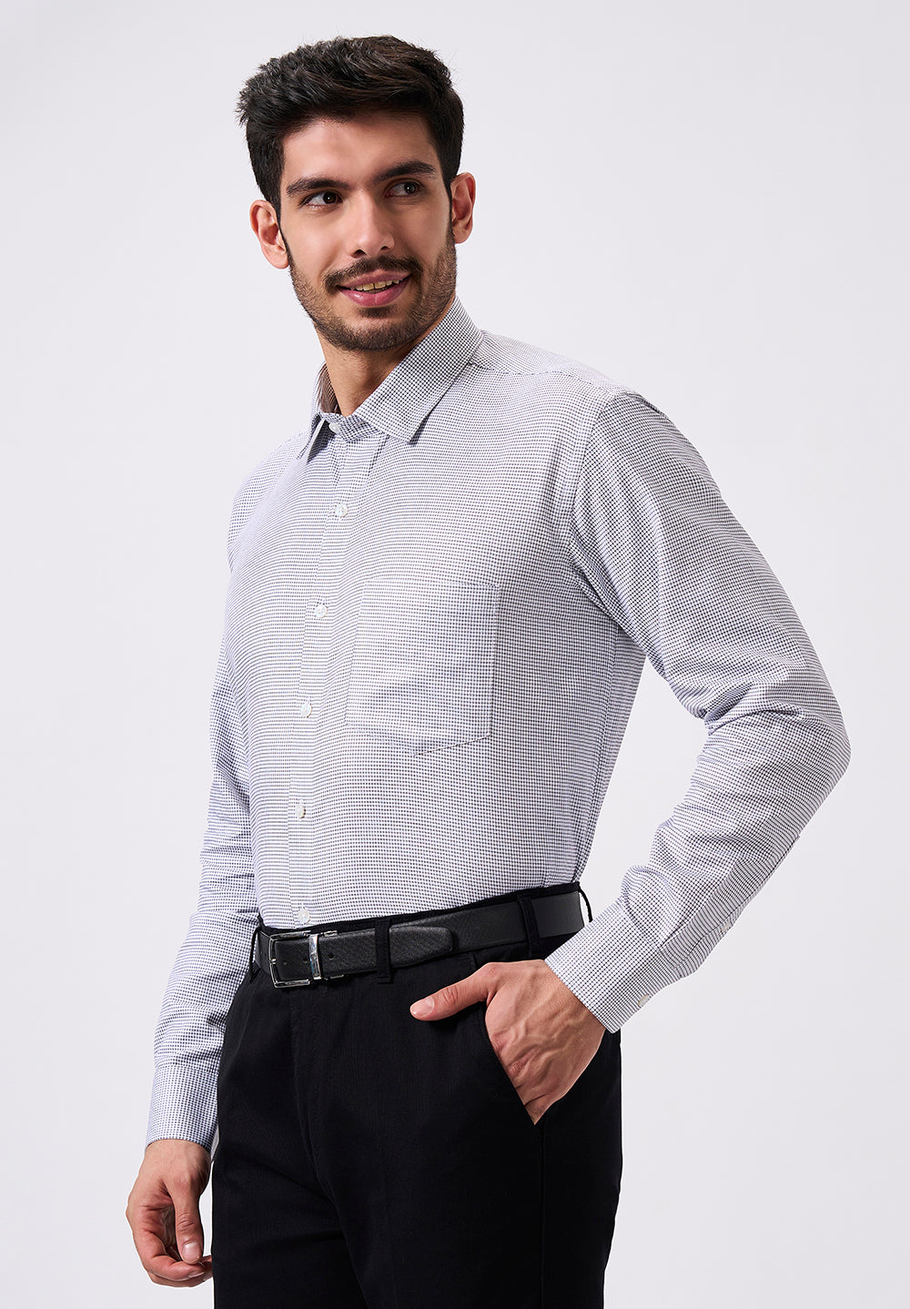 Men White Regular Fit Formal Shirt