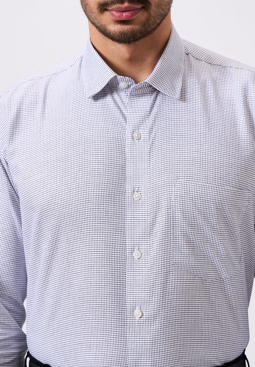 Men White Regular Fit Formal Shirt