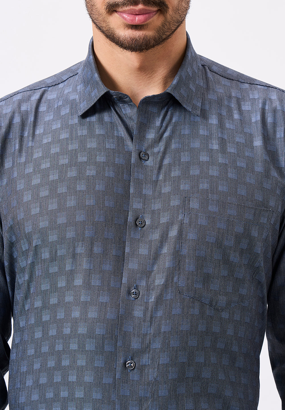 Men Blue Regular Fit Formal Shirt