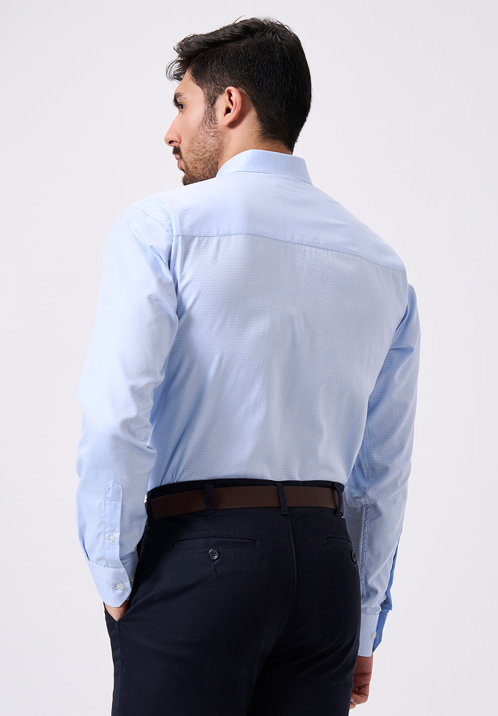 Men Blue Regular Fit Formal Shirt