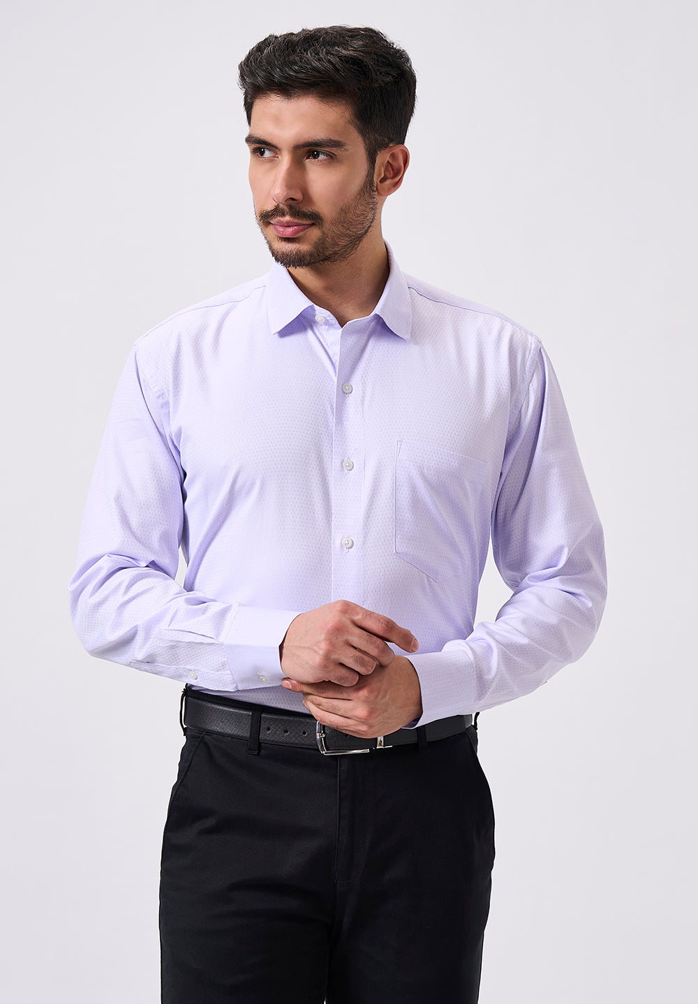 Men White Regular Fit Formal Shirt