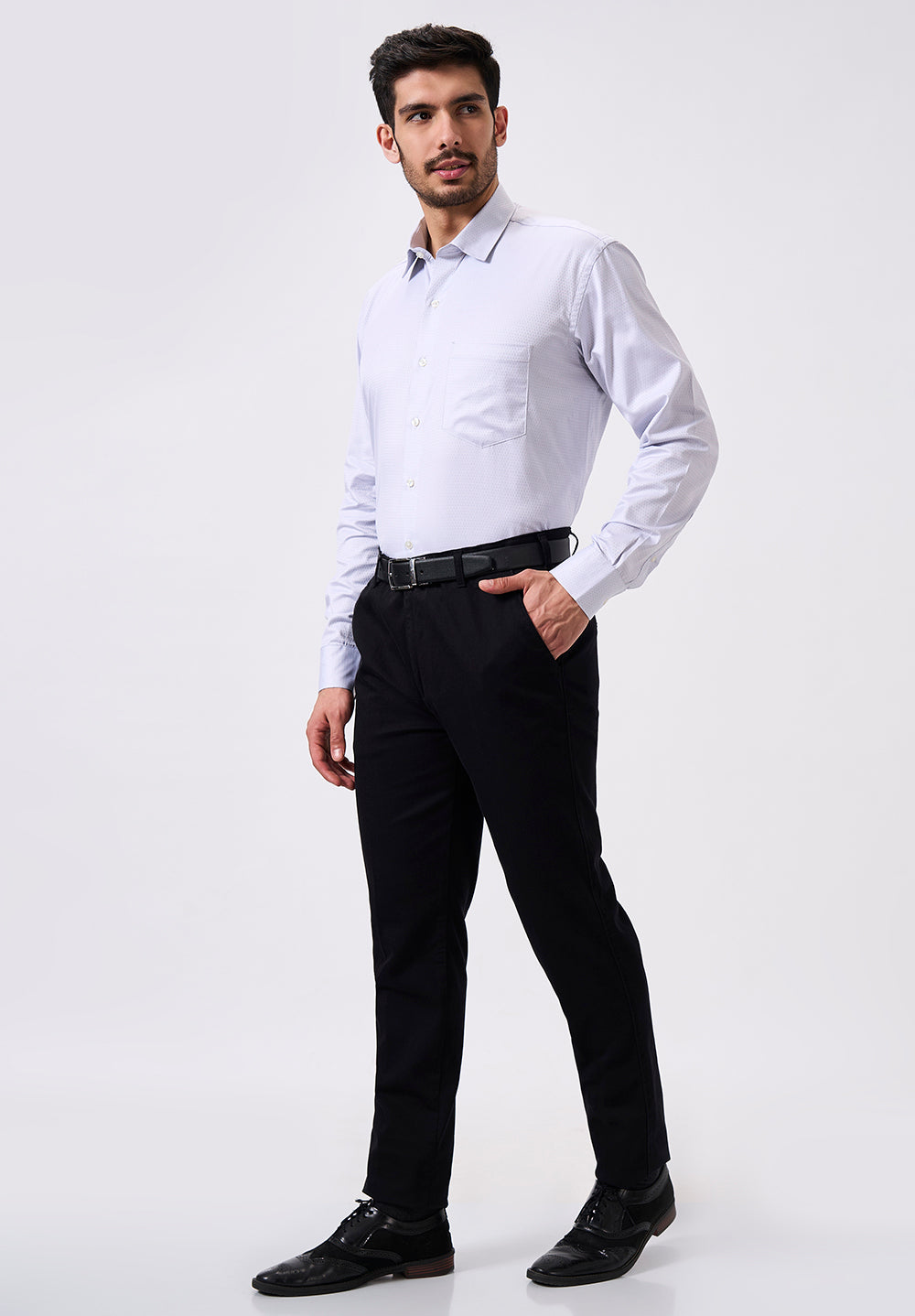 Men Grey Regular Fit Formal Shirt