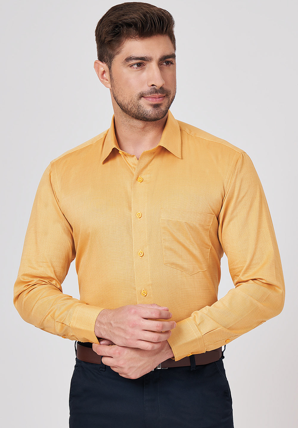 Pure Cotton Formal-Regular Fit Shirt - 43562