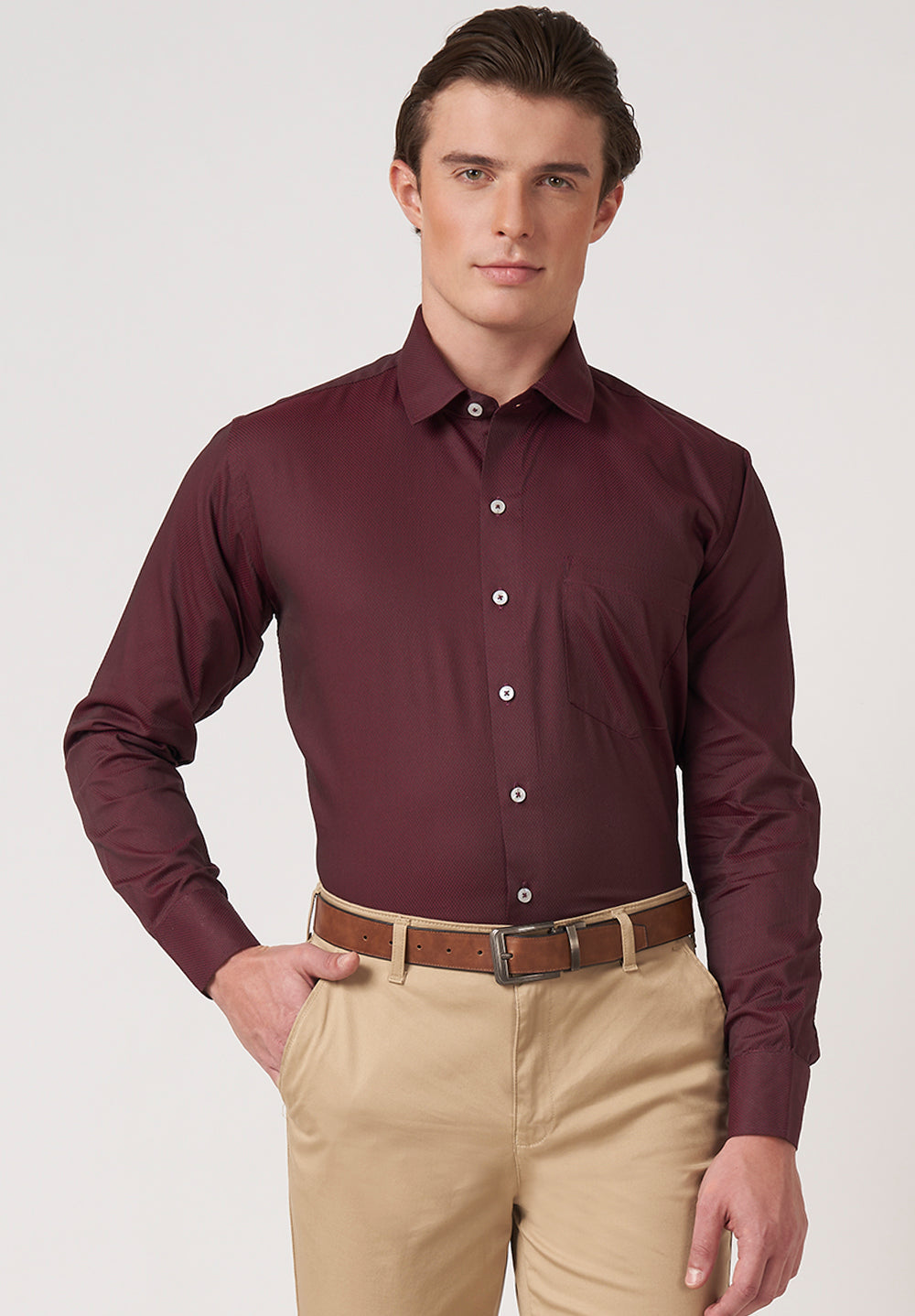 Giza Pure Cotton Formal-Regular Fit Shirt- 39937