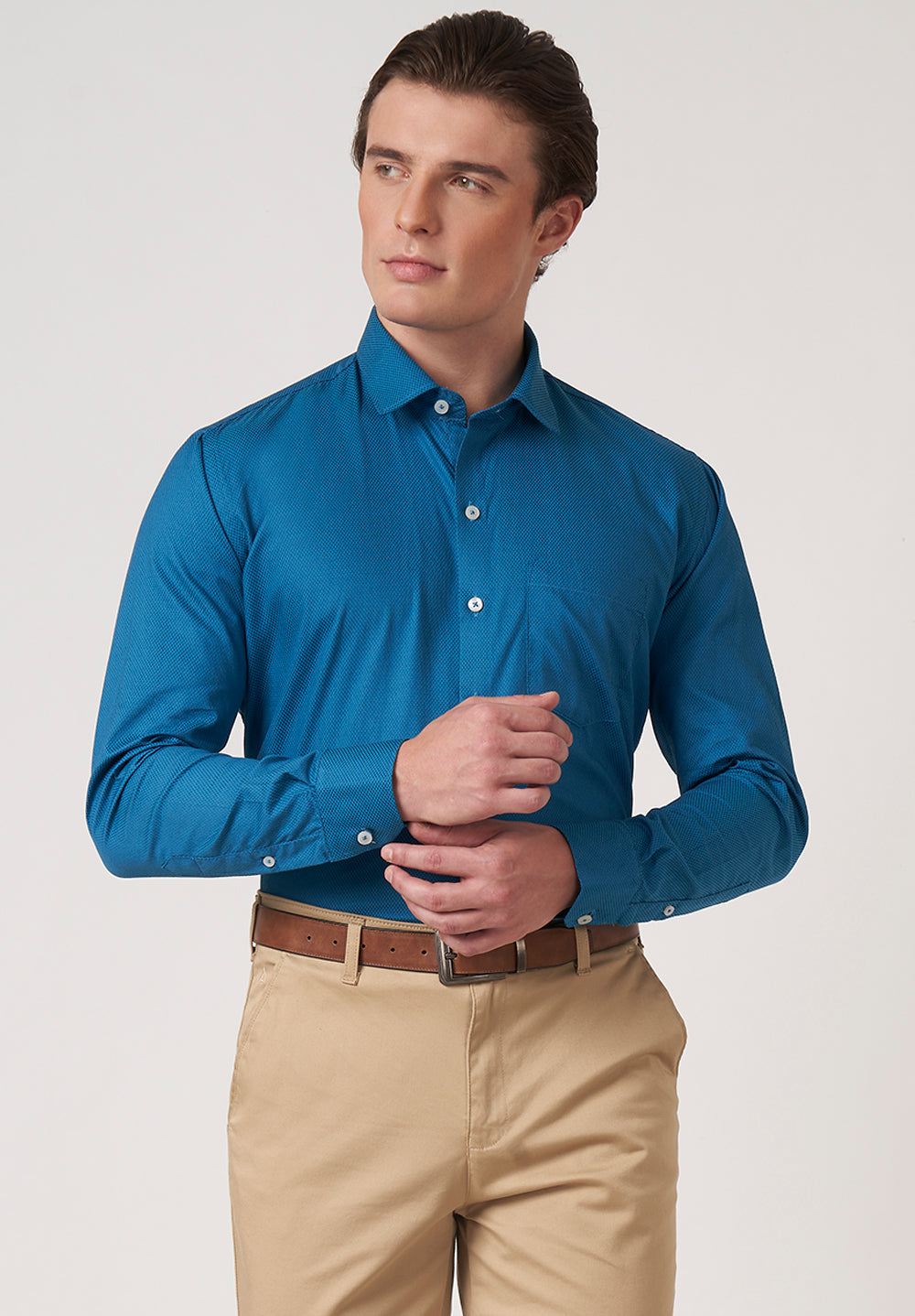 Giza Pure Cotton Formal-Slim Fit Shirt- S39935