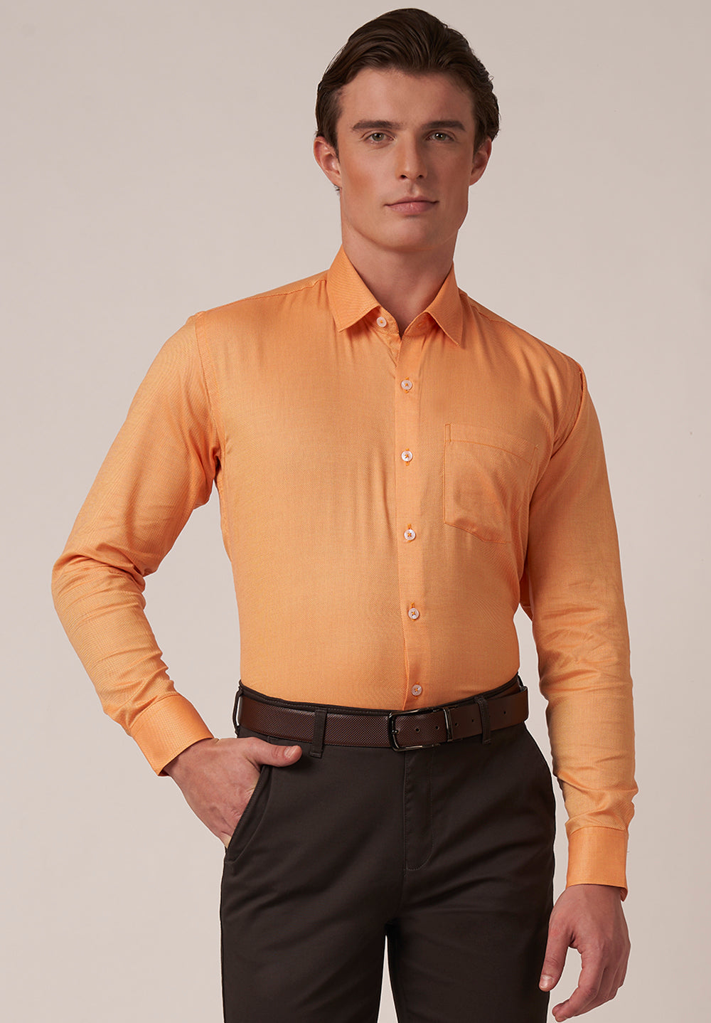 Giza Pure Cotton Formal-Slim Fit Shirt - S48461