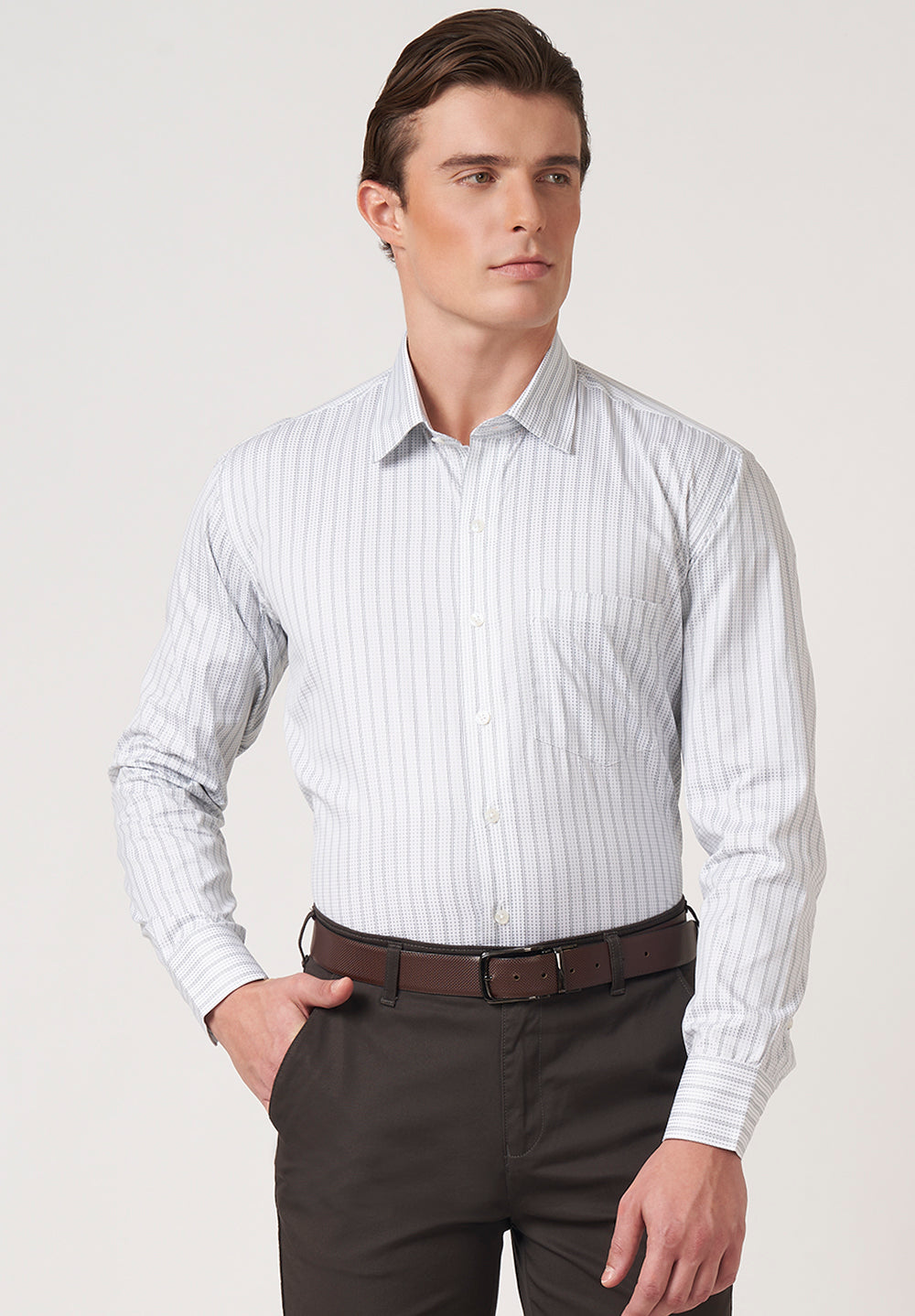 Giza Pure Cotton Formal-Regular Fit Shirt- 48971