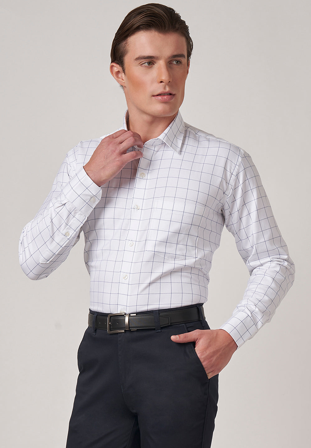 Giza Pure Cotton Formal-Regular Fit Shirt -48490