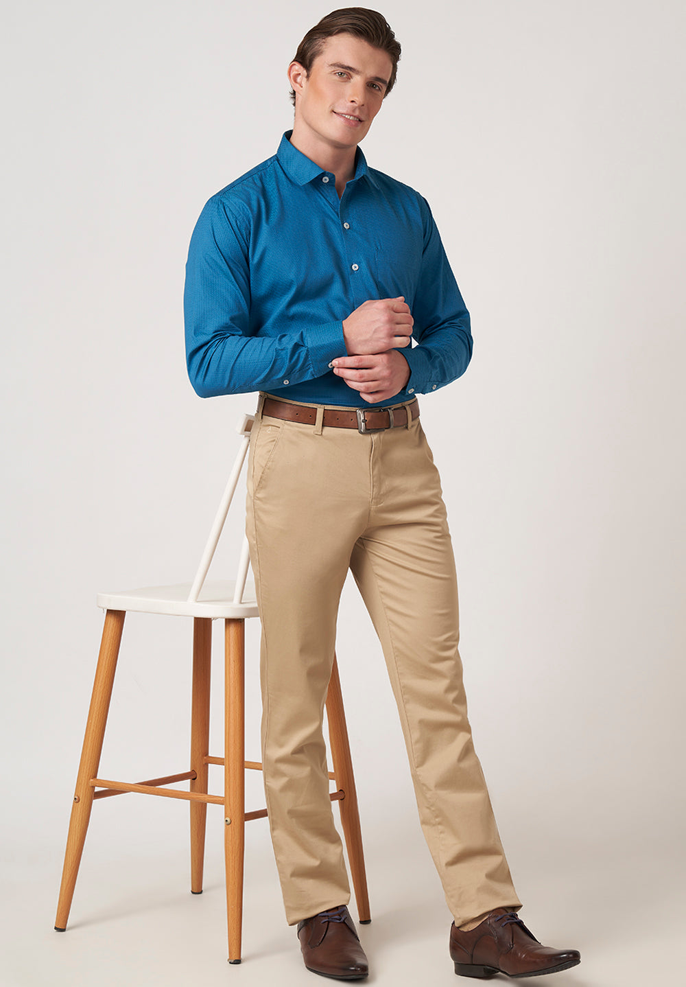 Giza Pure Cotton Formal-Slim Fit Shirt- S39935