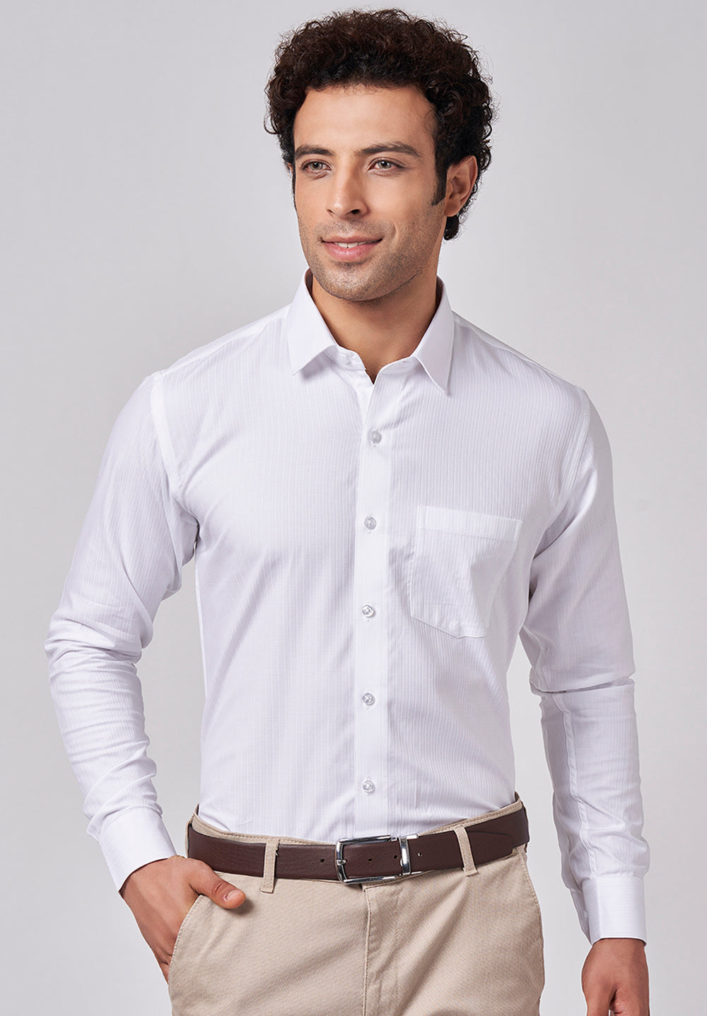 PURE COTTON FORMAL-SLIM FIT SHIRT - S45626