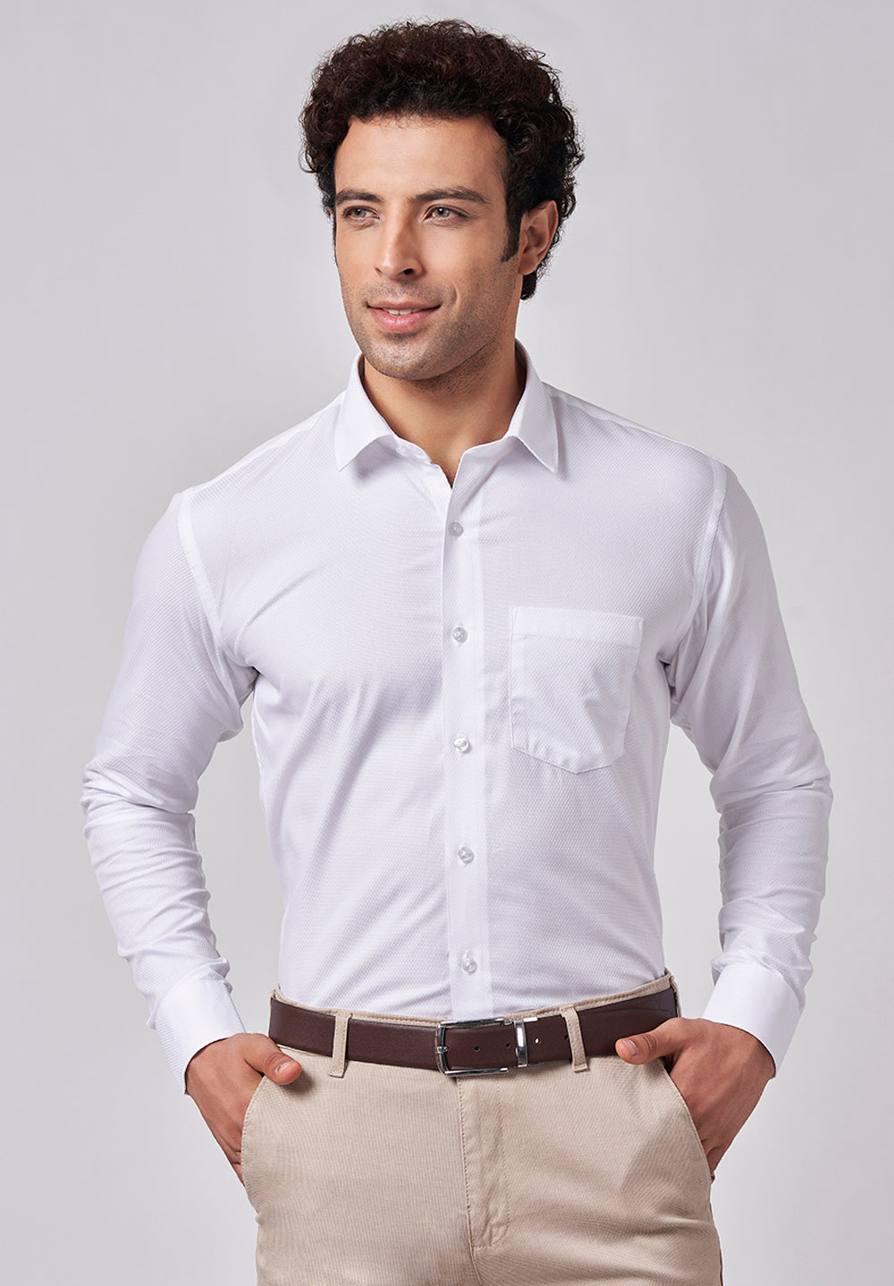 PURE COTTON FORMAL-SLIM FIT SHIRT - S45149