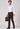 Brown Narrow Fit Cotton Trouser