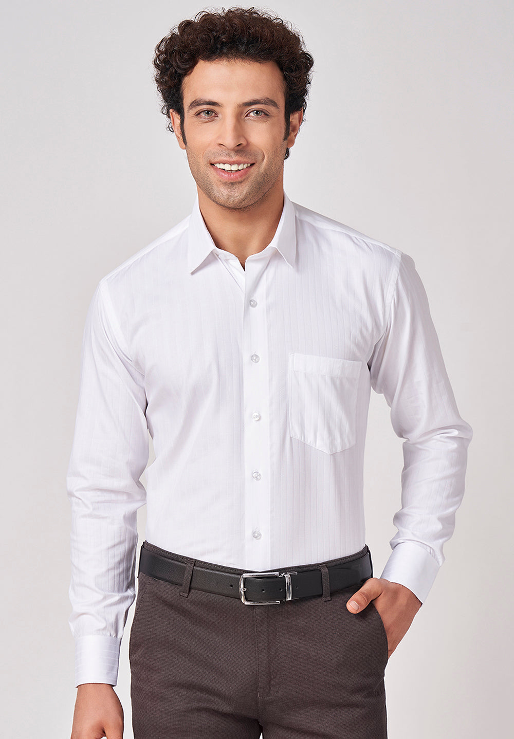 PURE COTTON FORMAL- REGULAR FIT SHIRT - 45136