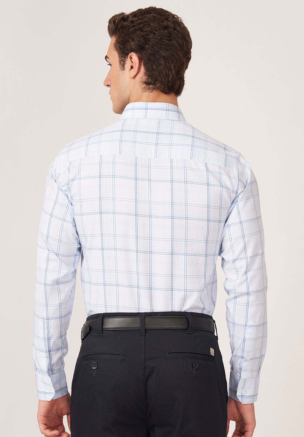 Men Blue Slim Fit Formal Shirt