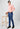 Blue Narrow Fit Cotton Trouser