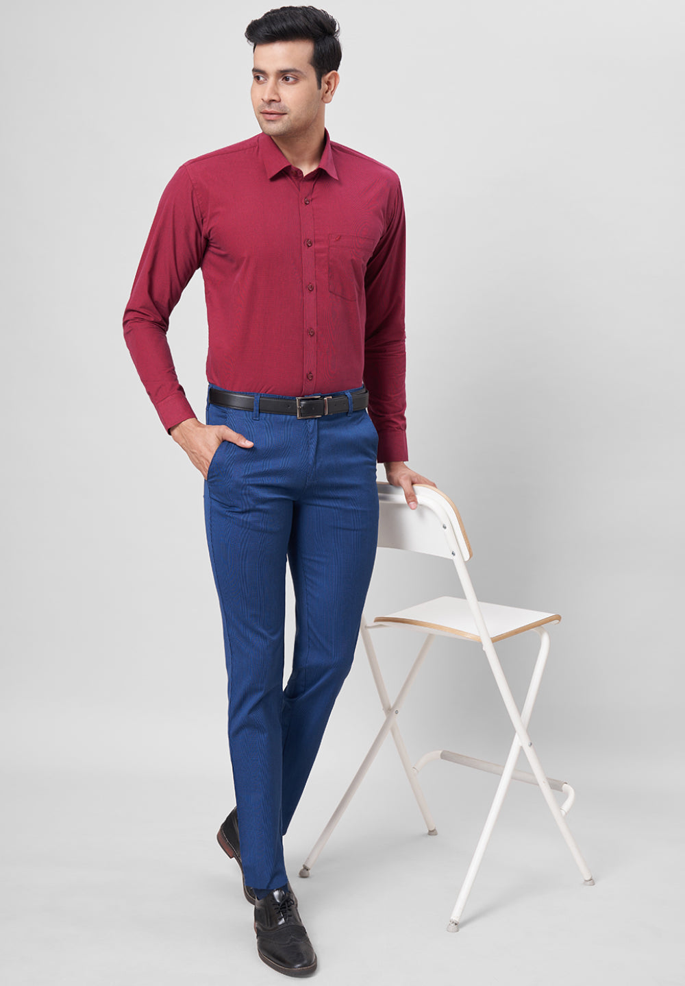 Pure Cotton Formal-Slim Fit Shirt- S42696