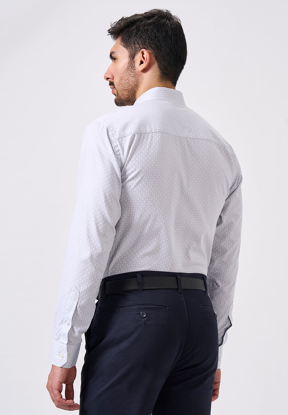 Men White Slim Fit Formal Shirt