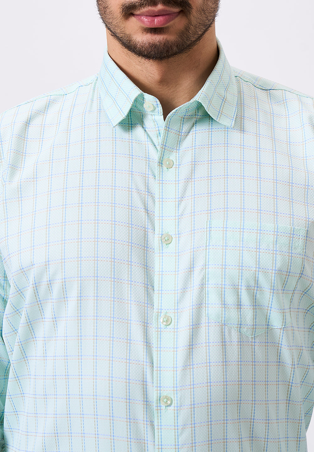 Men Blue Slim Fit Formal Shirt